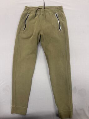 Old Navy Active Men's Dynamic Fleece Joggers Medium Olive Green Zip Pockets Athl